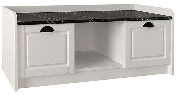 Παπουτσοθήκη Rayne 0228190 120x40x45cm Marble Effect Black-White