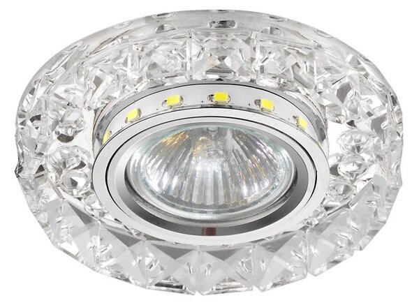 LUXERA 71074 - Χωνευτό φωτιστικό CRYSTALS 1xGU10/50W/230V + LED STRIPE