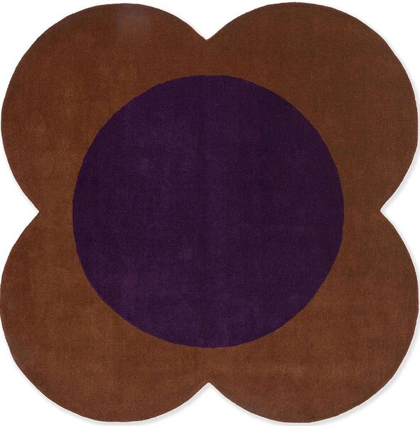 Χαλί Flower Spot 158401 Chestnut-Violet Round Orla Kiely