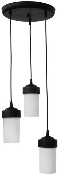 Φωτιστικό Οροφής 32-0142 D-06 3xE/27 Led Φ8x85cm Black-White Heronia