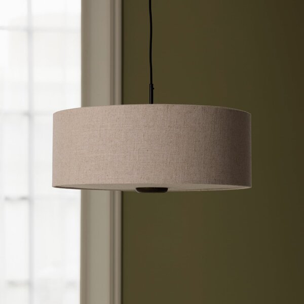 Globen Lighting Κρεμαστό φωτιστικό Bosco 55, μπεζ, Ø 55 εκ., ύφασμα, ρυθμιζόμενος, Μπεζ, Σαλόνι / τραπεζαρία, Ύφασμα / Κλωστοϋφαντουργία, Σκανδιναβικό
