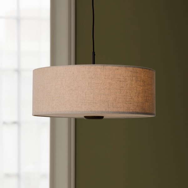 Globen Lighting Κρεμαστό φωτιστικό Bosco 55, μπεζ, Ø 55 εκ., ύφασμα, ρυθμιζόμενος, Μπεζ, Σαλόνι / τραπεζαρία, Ύφασμα / Κλωστοϋφαντουργία, Σκανδιναβικό