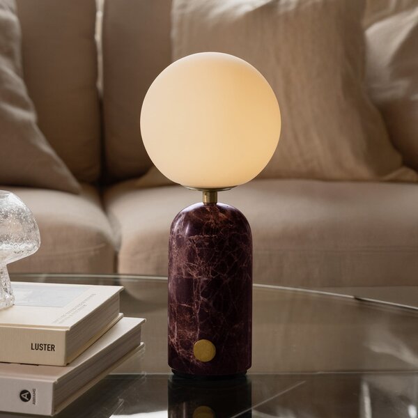 Globen Lighting Φορητή επιτραπέζια λάμπα Torrano, ύψος 27 εκ., μάρμαρο, ρυθμιζόμενος, Κόκκινο, Σαλόνι / τραπεζαρία, Μάρμαρο, Σκανδιναβικό
