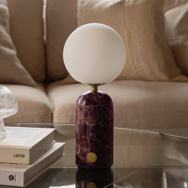 Globen Lighting Φορητή επιτραπέζια λάμπα Torrano, ύψος 27 εκ., μάρμαρο, ρυθμιζόμενος, Κόκκινο, Σαλόνι / τραπεζαρία, Μάρμαρο, Σκανδιναβικό
