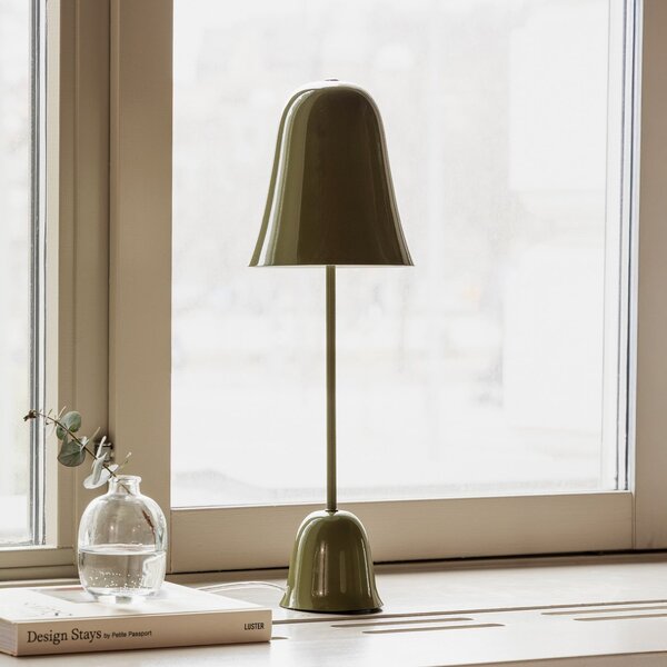 Globen Lighting Επιτραπέζιο φωτιστικό Blåklockan, λαδί, ύψος 56 εκ., Πράσινο, Σαλόνι / τραπεζαρία, Μέταλλο, Σκανδιναβικό