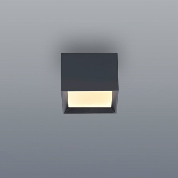 PURE Φωτιστικό οροφής LED Manhatten, μυστικ γκρι, 1 λάμπα, CCT, ρυθμιζόμενος, Γκρι, Διάδρομος, Αλουμίνιο, σύγχρονο