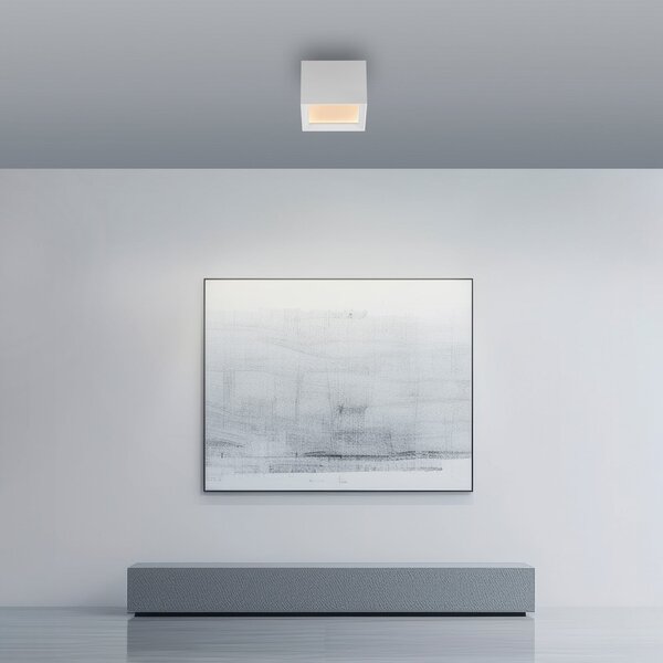 PURE Φωτιστικό οροφής LED Manhatten, χρώμα snow, 1 λάμπα, CCT, ρυθμιζόμενος, Λευκό, Διάδρομος, Αλουμίνιο, σύγχρονο