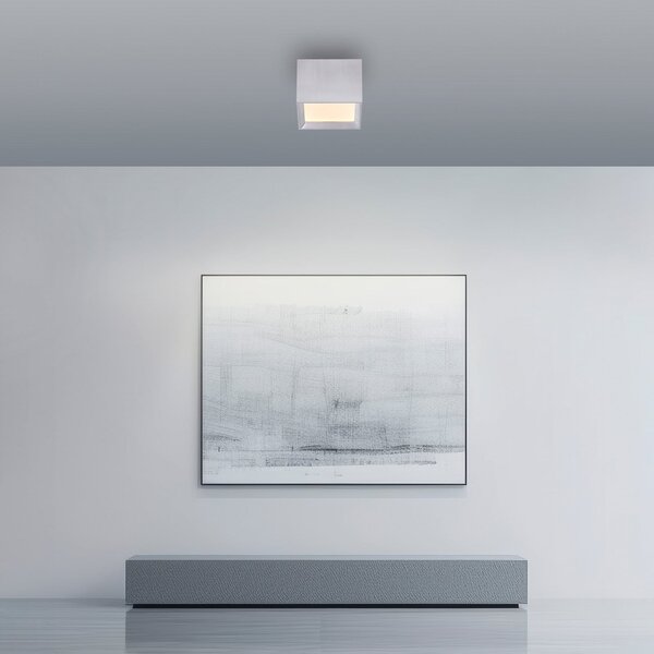 PURE Φωτιστικό οροφής LED Manhatten, stone, 1 λάμπα, CCT, ρυθμιζόμενος, Γκρι, Διάδρομος, Αλουμίνιο, σύγχρονο