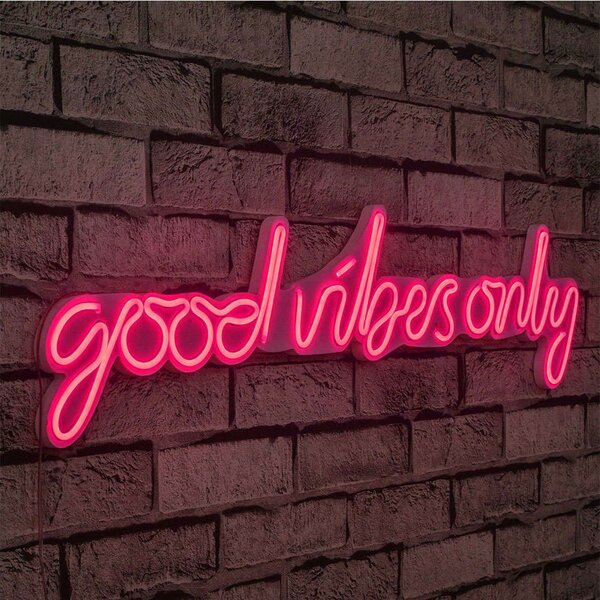 Διακοσμητικό Φωτιστικό Τοίχου Good Vibes Only 395NGR1590 79x2x19cm Led 22,6W Pink Wallity