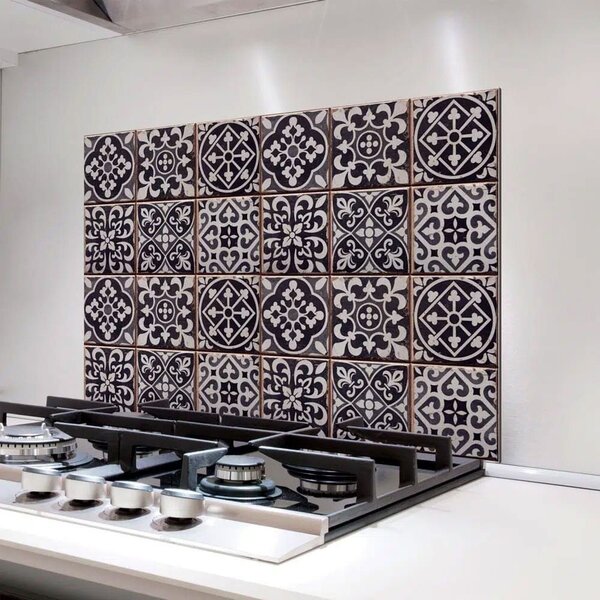 Πλάτη Προστασίας Τοίχου Εστιών Κουζίνας Tiles Azulejos L 67253 65x47x0,05cm Bordo-Brown Ango