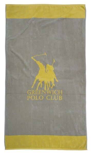 Πετσέτα Θαλάσσης 3889 Grey-Yellow Greenwich Polo Club