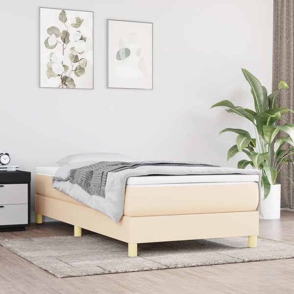 VidaXL Πλαίσιο Κρεβατιού Boxspring Κρεμ 80 x 200 εκ. Υφασμάτινο