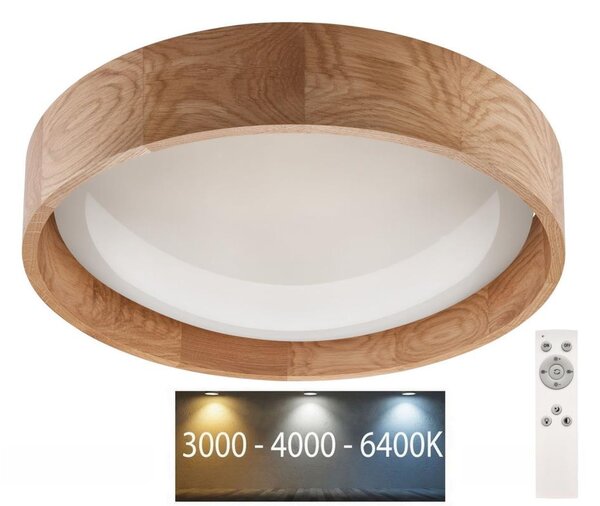 Brilagi - Dimmable Φως οροφής LED MANAROLA LED/24W/230V δρυς +RC