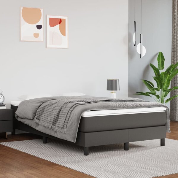 VidaXL Πλαίσιο Κρεβατιού Boxspring Γκρι 120x200 εκ. Συνθετικό Δέρμα