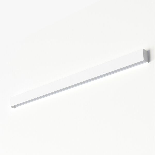 Nowodvorski Lighting Απλίδα Straight L, 122 cm, λευκό, Λευκό, Σαλόνι / τραπεζαρία, Μέταλλο, σύγχρονο, Γωνιακός τοίχος