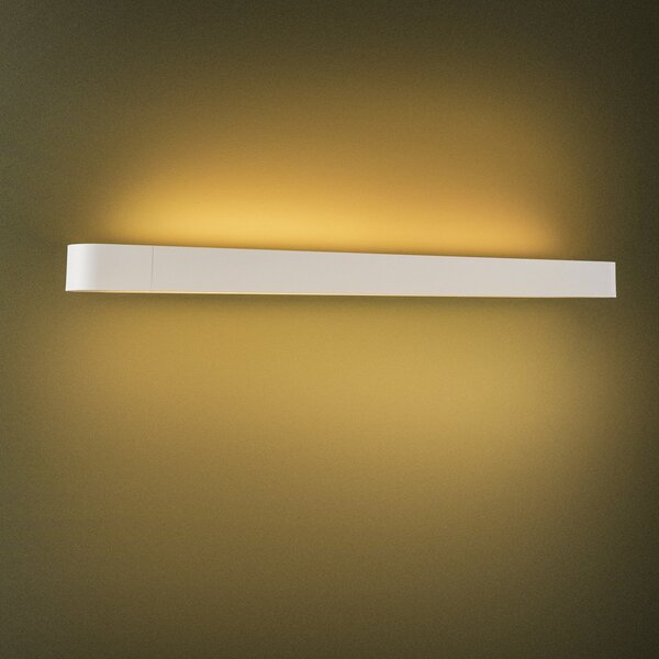 Nowodvorski Lighting Φωτιστικό τοίχου Soft, πλάτος 90 cm, λευκό, αλουμίνιο, G13, Λευκό, Σαλόνι / τραπεζαρία, Μέταλλο, σύγχρονο, Πρίζα τοίχου πάνω/κάτω