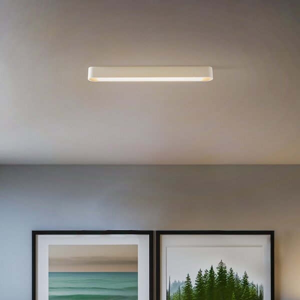 Nowodvorski Lighting Φωτιστικό οροφής Soft, 63 x 6 cm, λευκό, αλουμίνιο, G13, Λευκό, Σαλόνι / τραπεζαρία, Μέταλλο, σύγχρονο