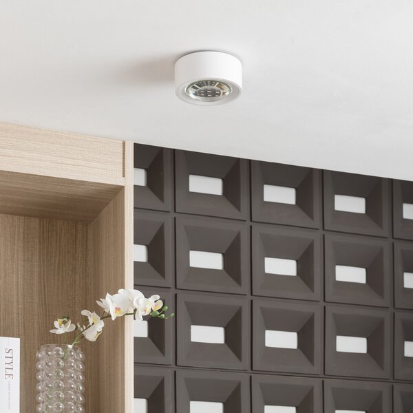 Arcchio Φωτιστικό οροφής Rotari LED, φακός, 1 φωτός σταθερό, ρυθμιζόμενος, Λευκό, Σαλόνι / τραπεζαρία, Μέταλλο, σύγχρονο