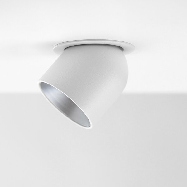 The Light Group SLC Cup LED χωνευτό φωτιστικό λευκό/ασημί 3.000K, ρυθμιζόμενος, Λευκό, Σαλόνι / τραπεζαρία, Μέταλλο, σύγχρονο, Φωτιστικά εσοχής στρογγυλά