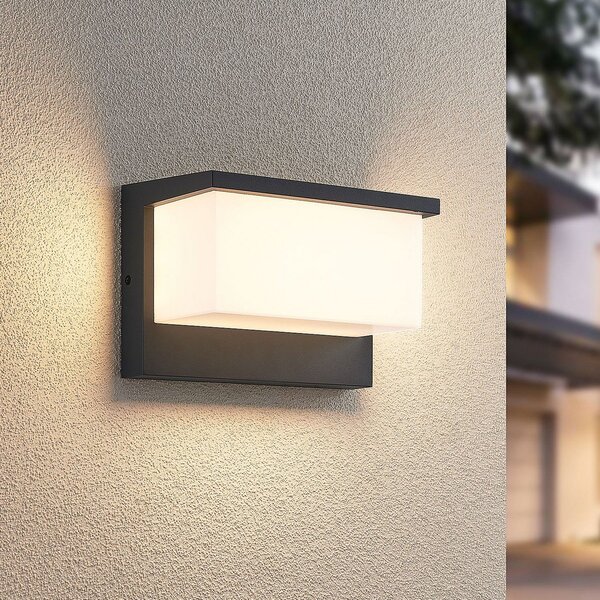 Trio Lighting Εξωτερικό φωτιστικό τοίχου LED Nestos, IP54, Μαύρο, Μέταλλο, σύγχρονο