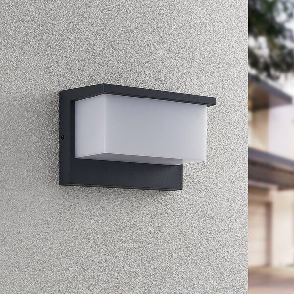 Trio Lighting Εξωτερικό φωτιστικό τοίχου LED Nestos, IP54, Μαύρο, Μέταλλο, σύγχρονο