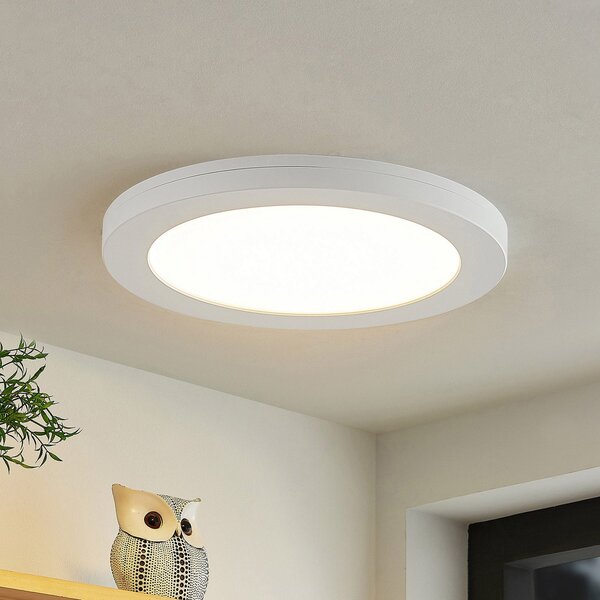PRIOS Φωτιστικό οροφής Prios LED Aureka, σετ 3 τεμαχίων, αισθητήρας, Ø 23 cm, λευκό, Λευκό, Σαλόνι / τραπεζαρία, Αλουμίνιο, σύγχρονο, Οροφή στρογγυλή άμεση