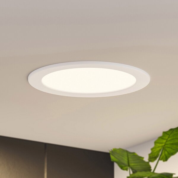 PRIOS Φωτιστικό εσοχής Prios LED Cadance, λευκό, 22 cm, σετ 3 τεμαχίων, CCT, ρυθμιζόμενος, Λευκό, Μπάνιο, Αλουμίνιο, σύγχρονο, Φωτιστικά εσοχής στρογγυλά