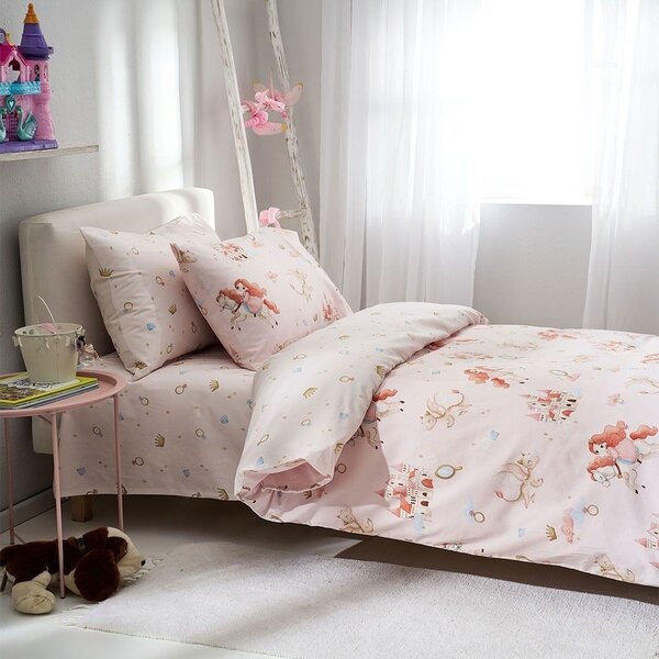 Σεντόνια Παιδικά Tiara (Σετ 3τμχ) Pink Vesta Home