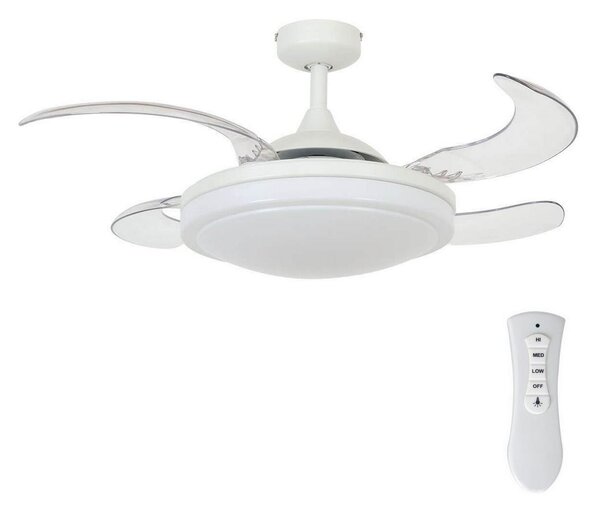 FANAWAY 212980 - Ανεμιστήρας οροφής EVORA 2xE27/15W/230V λευκό + RC