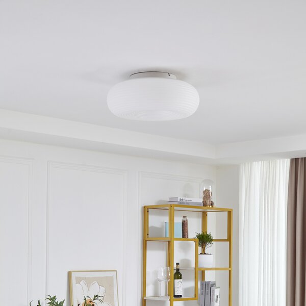 Lucande Smart LED φωτιστικό οροφής Bolti, λευκό, RGBW, CCT, Tuya, ρυθμιζόμενος, Λευκό, Σαλόνι / τραπεζαρία, Πλαστικό, σύγχρονο
