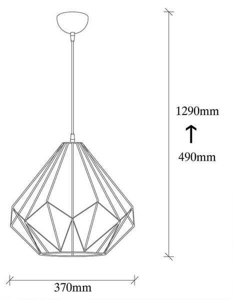 Φωτιστικό οροφής Sheen 521SHN3391, Μεταλλικό, 129 cm, Μαύρο