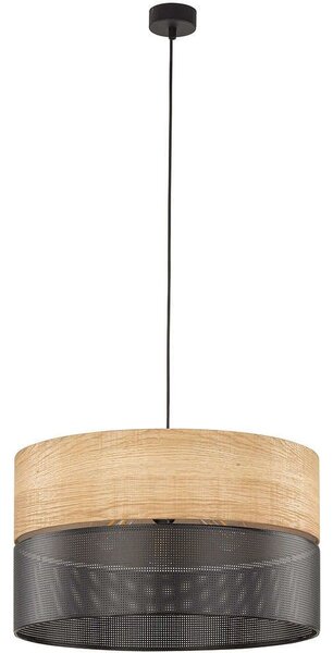 Φωτιστικό Οροφής Nicol 4798 Φ50x166cm 3xE27 15W Natural-Black TK Lighting