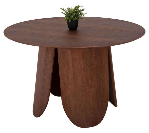 Τραπέζι Τραπεζαρίας Στρογγυλό Denty HM9612.02 Φ120x75cm Walnut