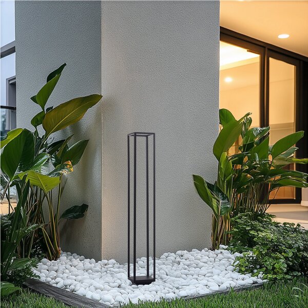 Lucande Φωτιστικό μονοπατιών LED Thorvid, ύψος 120 cm, μαύρο, Μαύρο, Αλουμίνιο, σύγχρονο