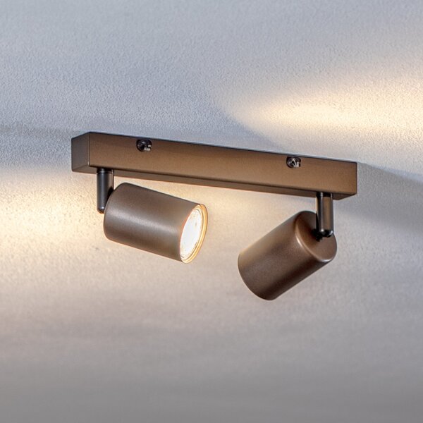 TK Lighting Ανώτατο σημείο οροφής Top, ρυθμιζόμενο, καφέ, γραμμικό δύο φωτισμών, ρυθμιζόμενος, Καφέ / Σκουριάς, Σαλόνι / τραπεζαρία, Μέταλλο, σύγχρονο, Οροφή πολλαπλής φλόγας