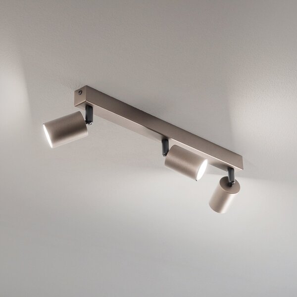 TK Lighting Ανώτατο σημείο οροφής Top, ρυθμιζόμενο, καφέ, τριών λαμπτήρων γραμμικό, ρυθμιζόμενος, Καφέ / Σκουριάς, Σαλόνι / τραπεζαρία, Μέταλλο, σύγχρονο, Οροφή πολλαπλής φλόγας