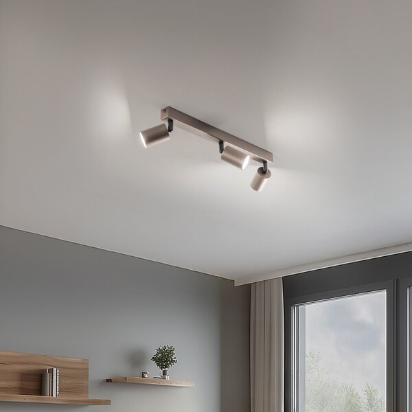 TK Lighting Ανώτατο σημείο οροφής Top, ρυθμιζόμενο, καφέ, τριών λαμπτήρων γραμμικό, ρυθμιζόμενος, Καφέ / Σκουριάς, Σαλόνι / τραπεζαρία, Μέταλλο, σύγχρονο, Οροφή πολλαπλής φλόγας