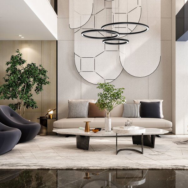 Eko-Light LED κρεμαστή λάμπα Galaxia, πλαστικό, μαύρο, 3 φλόγες, 85 W, Μαύρο, Σαλόνι / τραπεζαρία, Πλαστικό, σύγχρονο