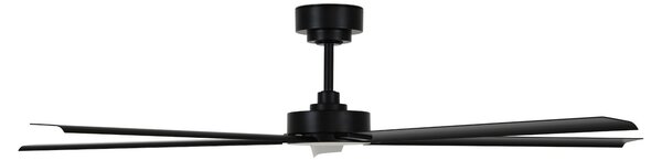 Beacon Lighting Ανεμιστήρας οροφής Monza μαύρος DC αθόρυβος Ø 152 cm IP55, Μαύρο, Σαλόνι / τραπεζαρία, Αλουμίνιο, σύγχρονο