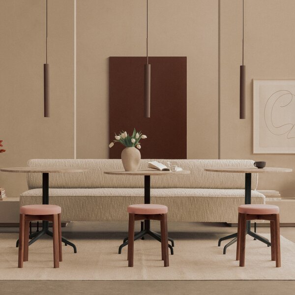 Audo Copenhagen Κρεμαστό φωτιστικό Tubulaire, ύψος 48 cm, μπρούντζο, αλουμίνιο, ρυθμιζόμενος, Μπρούτζινο / Αντικέ ορείχαλκου, Σαλόνι / τραπεζαρία, Αλουμίνιο, σχεδιασμός