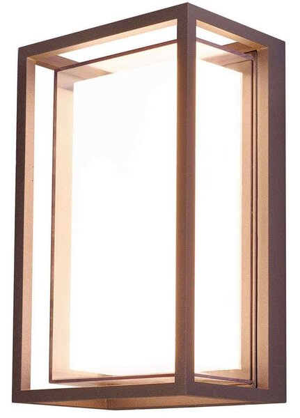 Φωτιστικό Τοίχου - Απλίκα Leon LED LEON12C 14,5x10x24cm Led 1200lm 12W Corten Bot Lighting