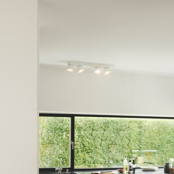 Nordlux Downlight Pitcher, GU10, τετραφωτεινός, μέταλλο, λευκό, ρυθμιζόμενος, Λευκό, Σαλόνι / τραπεζαρία, Μέταλλο, σύγχρονο