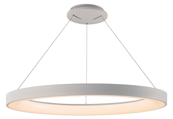 Mantra Iluminación Κρεμαστό φωτιστικό LED Niseko II, τηλεχειριστήριο, Ø 65 cm, λευκό, ρυθμιζόμενος, Λευκό, Σαλόνι / τραπεζαρία, Αλουμίνιο, σύγχρονο