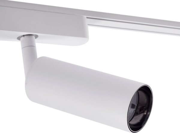 Lindby Σύστημα σιδηροτροχιών 48V Lumaro, σποτ, 9 φτερά, λευκό, Ø4cm, 13 cm, ρυθμιζόμενος, Λευκό, Σαλόνι / τραπεζαρία, Αλουμίνιο, σύγχρονο, Οροφή πολλαπλής φλόγας