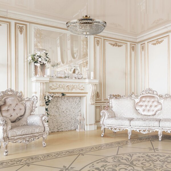 Maytoni φωτιστικό οροφής Ottilia, Ø 65 cm, χρυσό χρώμα, κρύσταλλο, ρυθμιζόμενος, Χρυσό / Ορείχαλκου, Σαλόνι / τραπεζαρία, Μέταλλο, Αντίκα