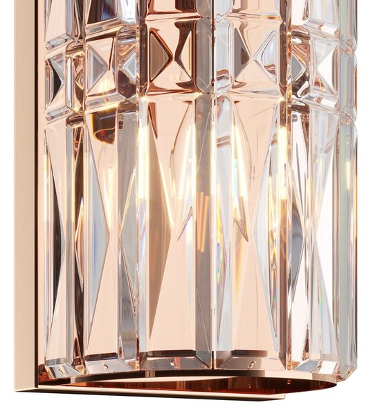 Maytoni Facet φωτιστικό τοίχου, ύψος 75,2 cm, χρυσό χρώμα, γυαλί, ρυθμιζόμενος, Χρυσό / Ορείχαλκου, Διάδρομος, Γυαλί