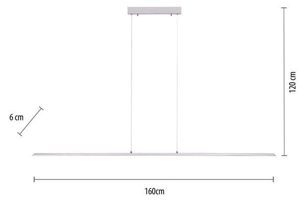 PURE LED κρεμαστό φως Lite, ασημί, 160 cm, CCT, dimmable, ρυθμιζόμενος, Γκρι, Σαλόνι / τραπεζαρία, Αλουμίνιο, σύγχρονο
