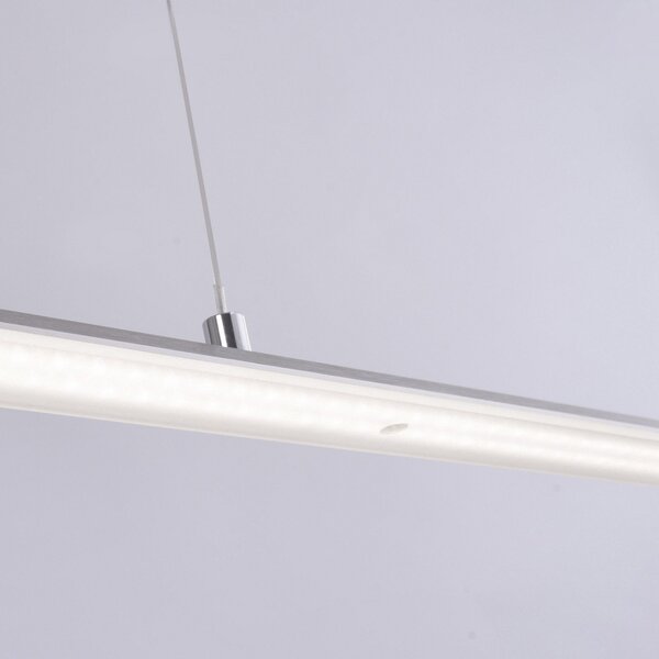 PURE LED κρεμαστό φως Lite, ασημί, 160 cm, CCT, dimmable, ρυθμιζόμενος, Γκρι, Σαλόνι / τραπεζαρία, Αλουμίνιο, σύγχρονο