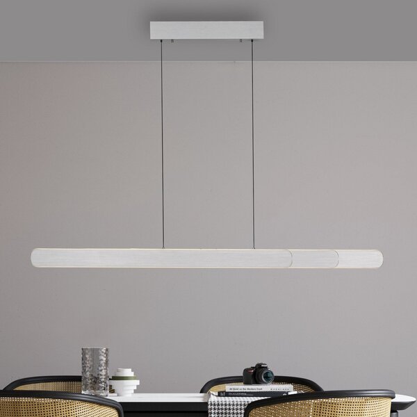 Paul Neuhaus LED κρεμαστό φωτιστικό Adriana, αλουμίνιο, μήκος 160 cm, ρυθμιζόμενος, Μεταλλικό, Σαλόνι / τραπεζαρία, Αλουμίνιο, σύγχρονο