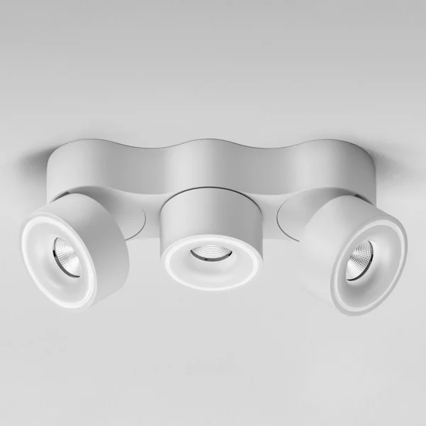 Egger Licht DLS LED προβολέας Clippo Trio, 3 φλόγες, λευκό, ρυθμιζόμενο, ρυθμιζόμενος, Λευκό, Μελέτη / Γραφείο, Μέταλλο, σύγχρονο